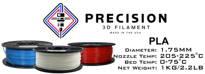 1.75MM PLA 1KG Spools